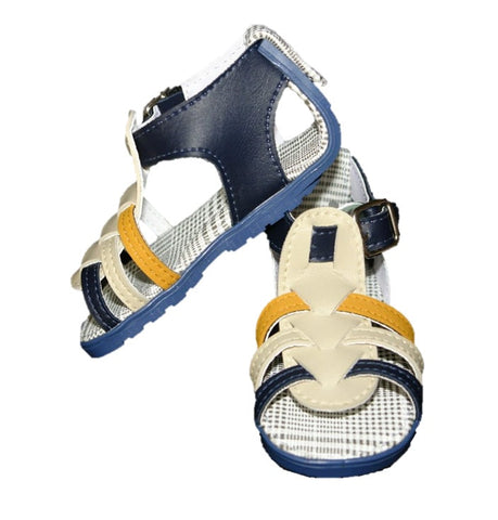 Blue and Yellow Sandals