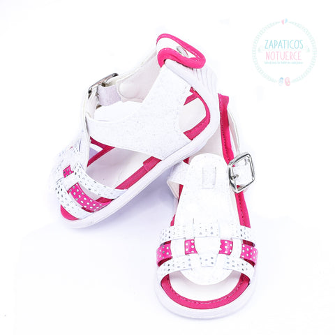 White and Pink Sandals